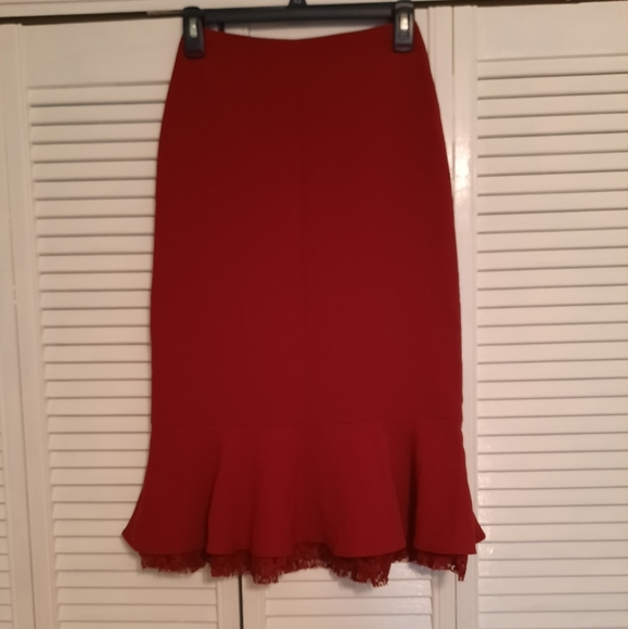 Soprano Dresses & Skirts - Soprano ruby lace trumpet skirt XS NWT *N